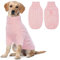 Lelepet Dog Jumper Winter Pullover - Knitted Warm Turtleneck Christmas Sweater for Cold Weather, Soft Knitwear for Large Dogs Boys Girls, Pet Vest Outfit Cat Sweater, Pink, XL