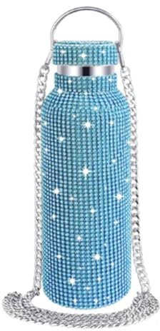 Osmond Borraccia Termica Portatile con Strass Glitterati in Acciaio Inossidabile con Diamanti Boccetta Termica A Tracolla Bling 600ml e