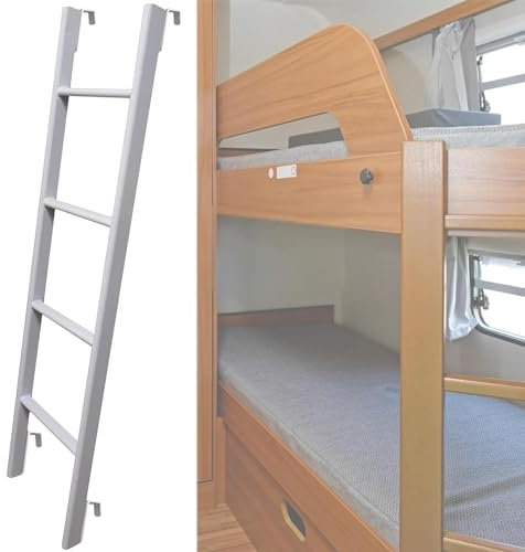 LJGYYDS Scala di Ricambio per Letto a Castello in Metallo per roulotte con Gancio Regolabile Scala Universale inclinata per Letto a Castello Doppio Scala di Sicurezza per dormitorio Intern