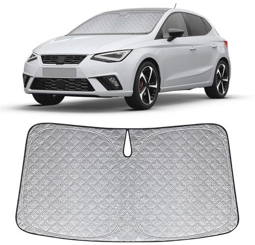 Opaltool Parasol Coche Delantero Plegable Repuesto para Seat Ibiza MK5 2017-2025, Coche Sol Sombra Bloquea los Rayos UV en el Interior del Parasol Protector