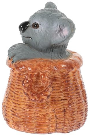 WESIEVYA Statuetta Di Koala Adorabile Per Giardino Decorazione Da Esterno Realistica Ornamento Compatto Per Adulti Per Cortile e Prato