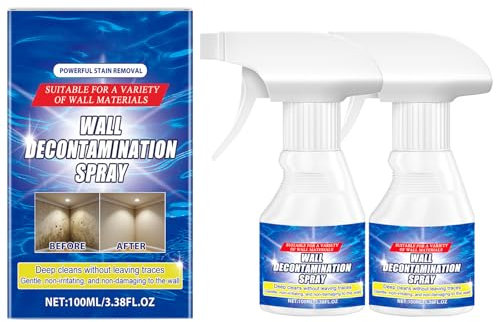 Limpiador De Paredes, Spray Quitamanchas Para Paredes, Spray Limpiador Doméstico Multiuso De Limpieza Para Paredes Pintadas Para Marcas Sucias, Desorden Y Manchas En La Pared, 2 Piezas