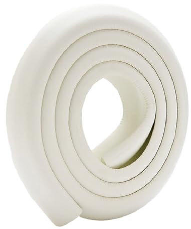 XYTAHDM Kantenschutz, 2m Kantenschutzband Selbstklebend,Baby Kantenschutz,Einfach aufzubringender Ecken,Kantenschutz für Babys, Kinder und Senioren,Eckenschutz für Glastische und Möbel,Weiß
