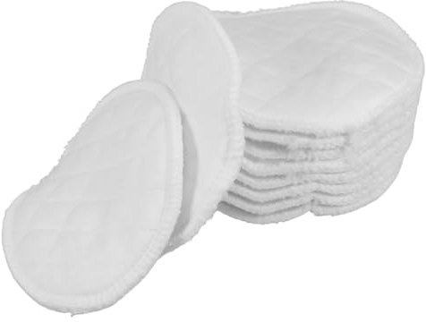 VALICLUD 10pezzi Cuscinetti Allattamento Riutilizzabili in Cotone Strati Assorbenti e Lavabili Per Donna Incinta Protezione Contro Perdita Latte Design Bianco Versatile e Morbido