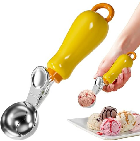 Backschaufel | Reboundable Edelstahl-Lebensmittelschaufel, Eiscreme-Spender, hängbar, Küchenhelfer für Esszimmer, Bäckerei, Familie, Restaurant, kommerzielles Gebäck, Obstsammlung, Buffet