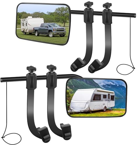 KAOLALI Wohnwagenspiegel, 12x19 cm Universal Caravan Spiegel Rechts & Links | 2 Stück Wohnwagen Spiegel Auto, Caravanspiegel, Abschleppspiegel, Universalspiegel, für alle gängigen Fahrzeugtypen