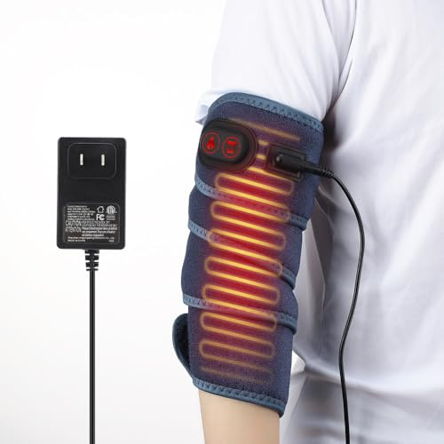 Elbow Heat Pad Wrap Fast Heating Body Wrap Heated Brace for Joint Pain Relief Flexible Electric Heating Pads with 3 Heat Settings for Elbow Arm Wrist Ankle Leg Knee