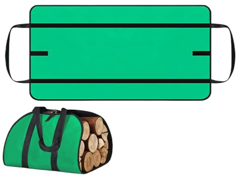 Portalegna da ardere - Portalegna per carichi pesanti per un facile trasporto della, Design in tela con cuciture rinforzate per uso duraturo, da ardere per caminetto, cabina campegg