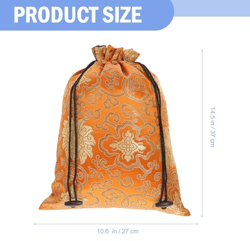 Homoyoyo Pochette à Bijoux Style Chinois 37X106 CM en Soie Cordon pour Rangement Chocolat et Sachets à Bonbons Lors D’Événements Festifs