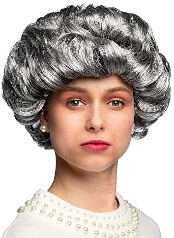 Boland 85721 - Erwachsenenperücke Elizabeth, grau, Einheitsgröße, mit Locken, Themenparty, Mottoparty, Karneval