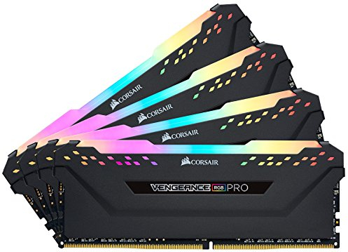 Corsair Vengeance RGB PRO 32 GB (4 x 8 GB) DDR4 3200 MHz C16 XMP 2.0 Enthusiast RGB LED Illuminated Memory Kit - Black