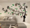 3D Albero Adesivi, Fai da te Albero Adesivo da Parete Murali Cornici per Foto Sticker Decorazioni per Soggiorno, Asili Nido, Bambini Stanze, Camera da Letto (Verde Sinistra, S: 100 * 138CM)