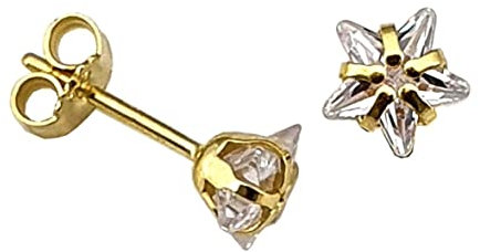 Ohrstecker Zirkonia Gold 333 Stern Ohrringe 8 Karat Stecker