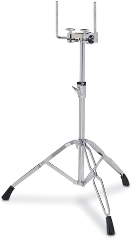 Gretsch Hardware G5 Serie Doppeltomständer GR-G5TS - 12,7 mm L-Tomarme mit Kugelgelenk - Doppelstrebiger Tripod - Rohrverbindungen mit Messingeinsätzen
