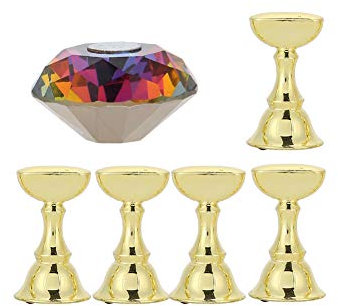 Magnetic Nail Tip, Practice Stand Base Nail Holder False Nail Tip Practice Stand Crystal Base Holder Nail Art Display Manicure Nails Salon DIY Tool (#1)