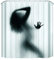 Milya Rideau de douche anti-moisissure, avec 12 anneaux de rideau de douche, antibactérien, lavable, polyester, ombre féminine sexy, 150 x 180 cm