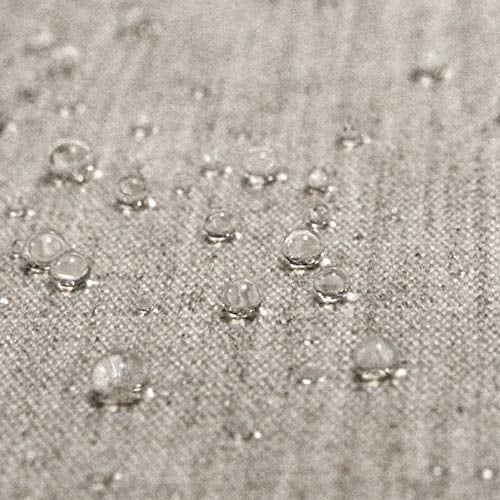 novely® ARAGON WASSERABWEISEND UV+ - Premium Outdoor-Stoff - Lichtechter Möbelstoff - Polsterstoff in Baumwoll-Optik für Gartenmöbel - Pflegeleichte Meterware 1lfm (02 Graphit Leinen)