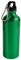 Borraccia in alluminio (500ml), con tappo in plastica e moschettone (verde)