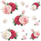 DECOWALL DS4-8041 Watercolour Rose (Small) Kids Wall Stickers Decals Flower Peel and Stick Removable for Nursery Bedroom Living Room Art murals Decorations