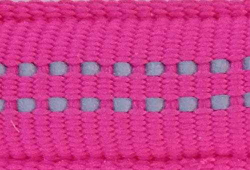 Feltmann Hundegeschirr - Super Soft, pink, reflektierend, Bauchumfang 40-60 cm, 15 mm Bandbreite