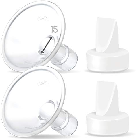 Maymom Pump Valve & MyFit 21mm Shield Compatible with Lansinoh Breast Pump Signature Pro/Smartpump/Manual Breast Pump. Replace Lansinoh Pump Valve. Not Original Lansinoh Pump Part (15mm Shield+Valve)