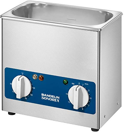 Sonorex Super RK 100 H (3,0 Liter), Ultraschallreinigungsgerät mit 35 kHz Frequenz, Ultraschallbad aus Edelstahl 1.4301, Ultraschall Reinigungsbad mit 80 Watt Ultraschall-Leistung