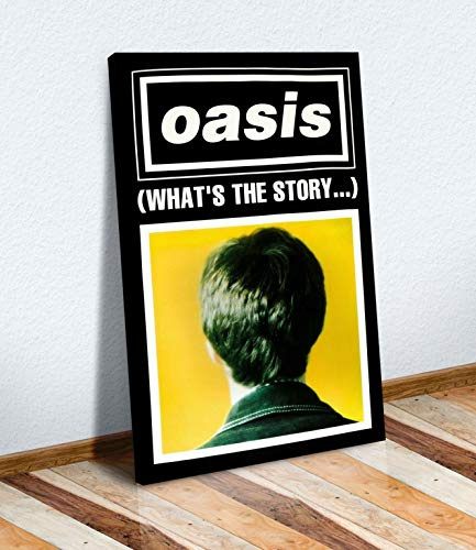 Poster auf Leinwand, Motiv: Oasis Gallaugher, What The Story, tiefgerahmt, 76 x 50 cm