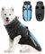 PETCUTE Hundemantel Wasserdichter,Reflektierend Hundejacke für Kleine Mittlere Große Hunde,Verstellbar Windabweisender Hundejacke,Warmer Hund Wintermantel mit Geschirr,Ideal für den Winter,XL