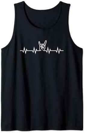 EKG Mein Heart Bat pour Heavy Metal Fourchette à frites Débardeur