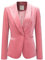 Allegra K Blazer en Velours Femme à Col Châle avec 1 Bouton Déguisement Blazer d'affaires Décontracté Veste Automne pour Cérémonie Rose M