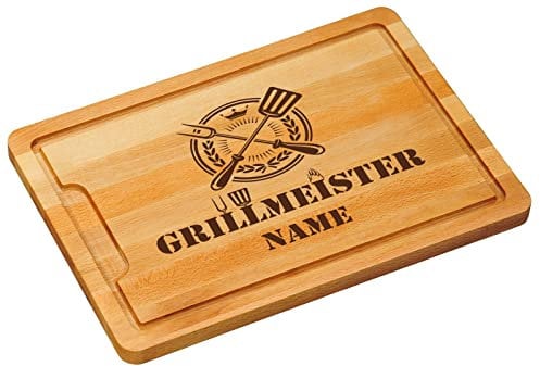 Highlight Media Grillbrett XL mit Namensgravur (Meister am Grill G5 (Name))