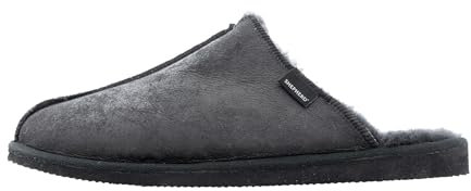 Shepherd of Sweden - Hugo Lammfell-Hausschuhe - Herren - 100% Echtes Lammfell - Schlupfmodell - Bequem - Weich und warm - Größe 47