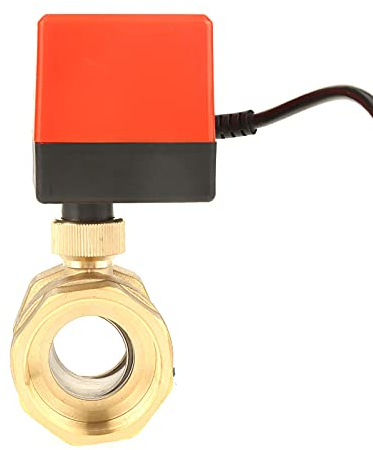 Motorisierter Kugelhahn mit Kabel, elektrischer Kugelhahn Laufgeräusche weniger als 40dB DC 12V G1-1/2 DN40 2-Wege-Mutter Anschluss Installation für Rohrleitungssysteme