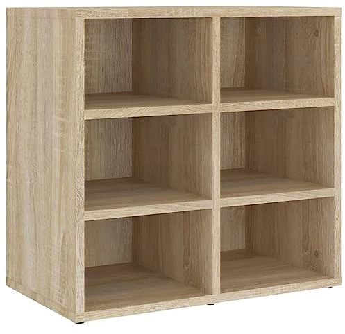 vidaXL Schuhregal Regal Schrank Schuhschrank Schuhablage Schuhständer Schuhaufbewahrung Schuhtruhe Schuhorganizer Sonoma-Eiche 52,5x30x50cm