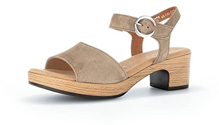 Gabor Damen Plateausandalen, Frauen Sandalen,Moderate Mehrweite (G),Sommerschuhe,Freizeitschuhe,offene Schuhe,sesamo,37 EU / 4 UK