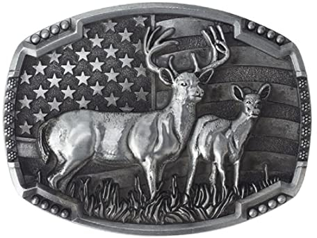 Hirsch Gürtelschnalle für Männer, Patriotische amerikanische Flagge Hirsch Gürtelschnalle, Elch Hirsch Gürtelschnalle, nordische Wikinger Hirschkopf Gürtelschnalle, Punk Hirsch Gürtelschnalle