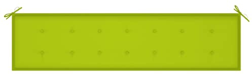 WIFESE Gartenbank-Auflage Hellgrün 200x50x3 cm Stoff Sitzkissen Bank Bankauflage Kissen Outdoor Bierbankauflagen Sitzpolster Bank Sitzauflagen FüR BäNke Bankkissen