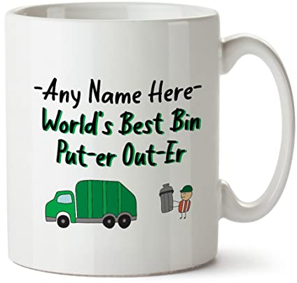 Inky Penguin - Best Bin Put-er Out-er - Binman Personalised Mug, Ceramic, 11fl. oz.