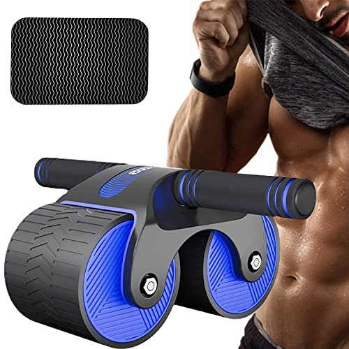 Bauchroller,Automatisches Rebound Aabdominal Wheel,Ab Wheel Für Bauchmuskeltraining,Bauchroller Bauchmuskeltrainer,Abdominal Roller,ideal für Männer und Frauen zu Hause zu trainieren(Blau)