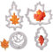 Lot de 4 Emporte-pièces de Feuilles D'automne de Noël, Ensemble de Coupe-feuilles D'érable Lavables et Durables