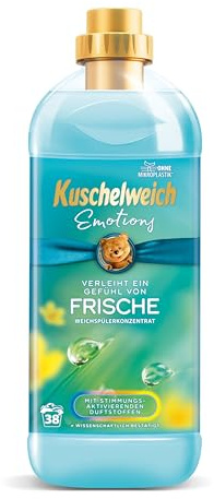 Kuschelweich Weichspüler Emotions - 1 l für 38 Wäschen, kuschlig-weich, hautverträglich, mikroplastikfrei - Frische