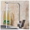 Wasserhahn, gebürstetes Nickel/Chrom, Küchenarmatur, Messing, Deck, Küchenspülen, Wasserhahn, hoher Bogen, 360 Grad drehbar, schwenkbar, kalt, heiß, Mixer, Wasser, Küchenarmatur (Farbe: gebürstetes