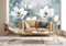 Naturempress Papier Peint Panoramique Fleur Blanche Vintage Papier Peint Intissé 3D Tapisserie Poster Decoration Murale Chambre Salon