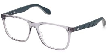 adidas Originals Brille mit Sehstärke in Grau für Herren optional mit Sonnenbrillentönung oder Blaulichtfilter, Tropfen, gefertigt aus Kunststoff, Modell: OR5076 (inklusive Brillenetui)