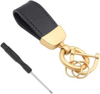 BinPhorm Leather Car Keychain