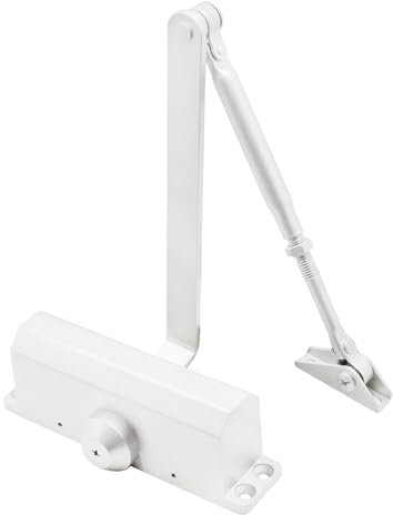 EAI Overhead Fire Door Closer Universal Reversible Push or Pull Side - Power Size 3 - White