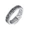 URONE Fidget Ring aus 925er Sterlingsilber Musiknoten-Ring für Frauen Angst-Spinner-Ring Fidget-Schmuck Geschenke für Frauen und Männer (57)
