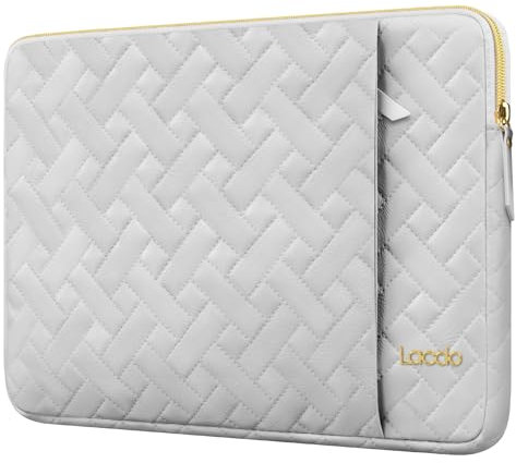 Lacdo 15-15.6 Inch Laptop Sleeve Case for Acer HP Lenovo Dell ASUS Laptop, Acer Aspire 15, HP Pavilion/Envy 15, Dell Latitude 15, Lenovo ThinkPad/IdeaPad 15, ASUS Zenbook/Vivobook Computer Bag, Gray