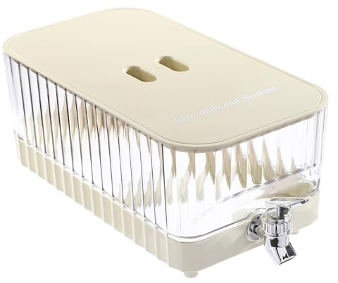 Dispensador de agua, dispensador de bebidas con grifo, dispensador de bebidas para frigoríficos, dispensador de bebidas, con grifo, cubo de agua helada recargable de plástico