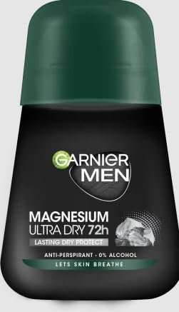 GARNIER DEO ROLL ON MEN MAGNESIUM ULTRA DRY 72 H 50 ML PACK OF 4
